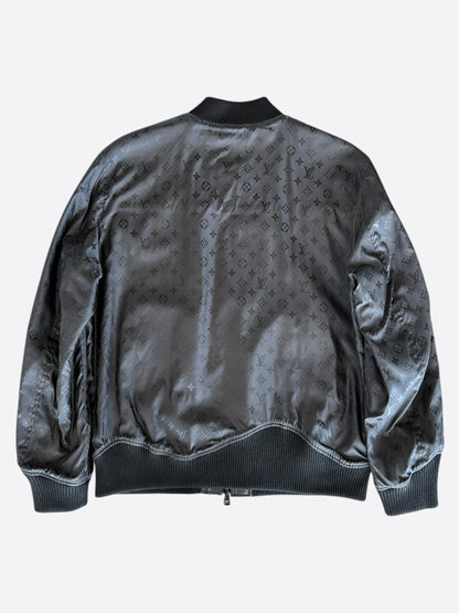 Louis Vuitton Black Monogram Reversible Leather Jacket