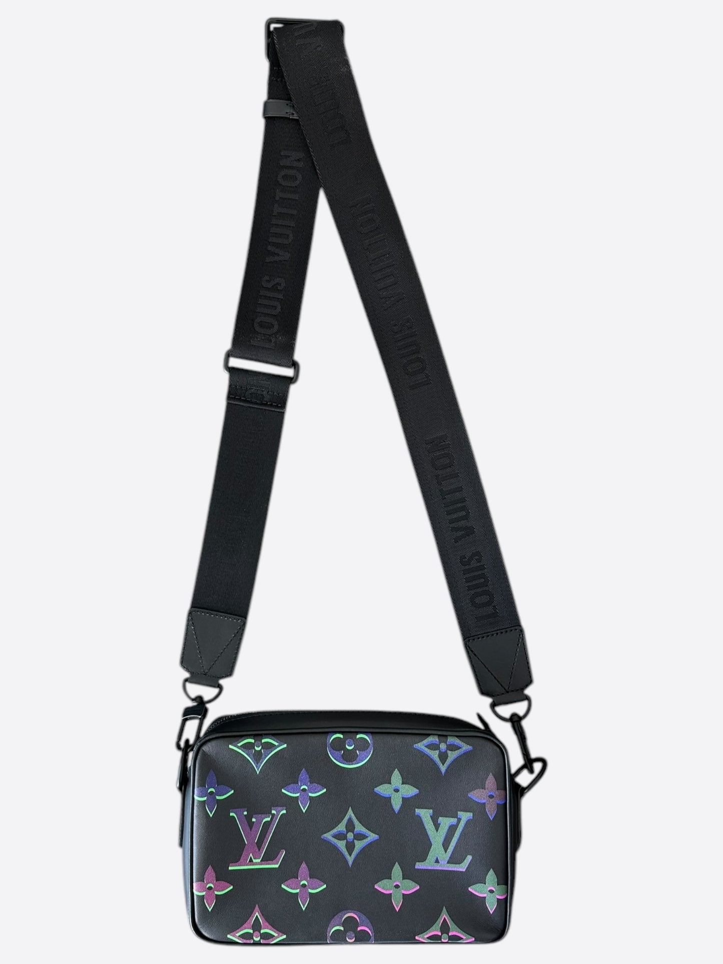 Louis Vuitton Black & Multicolor Monogram Comet Messenger PM