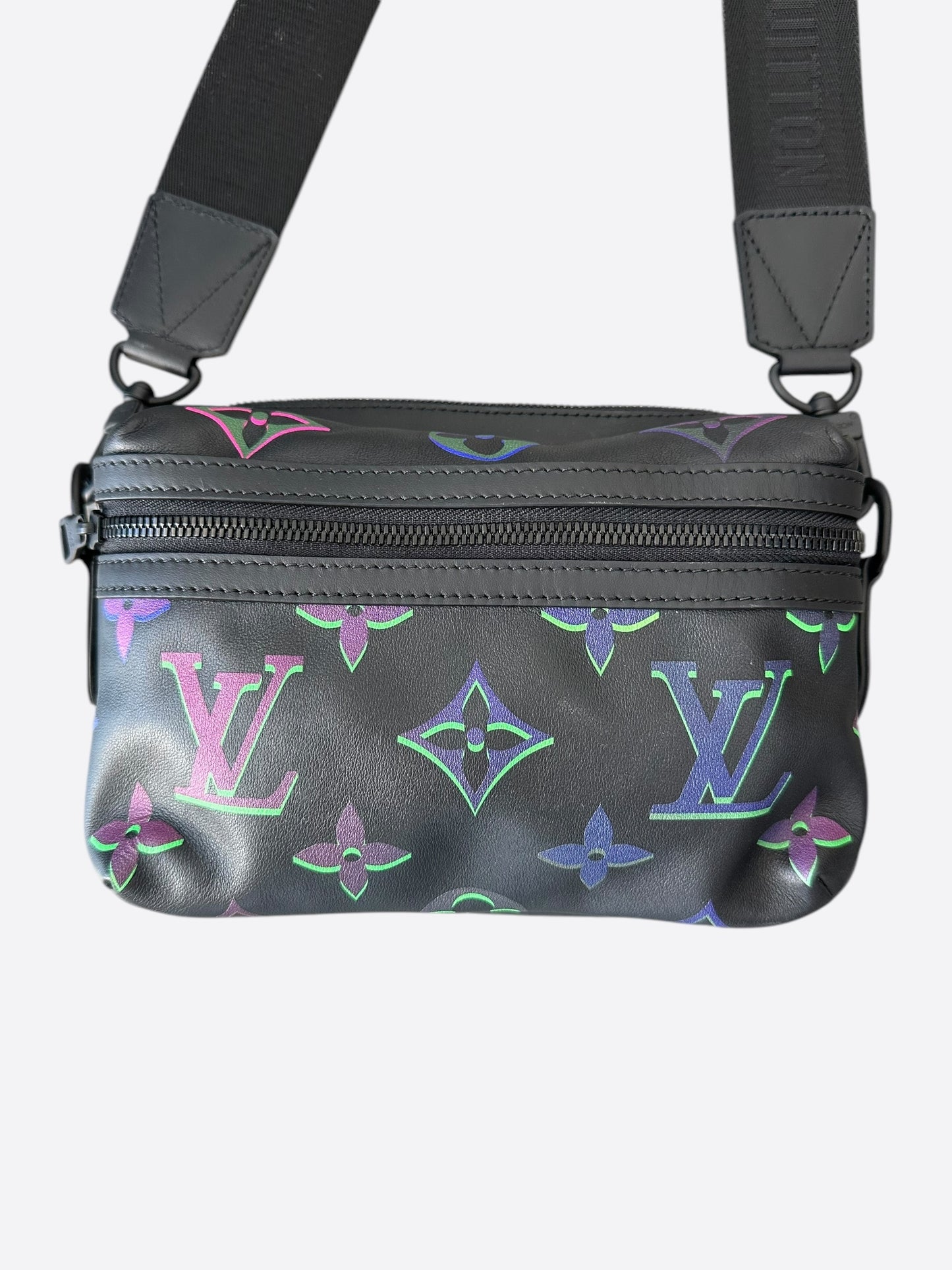 Louis Vuitton Black & Multicolor Monogram Comet Messenger PM