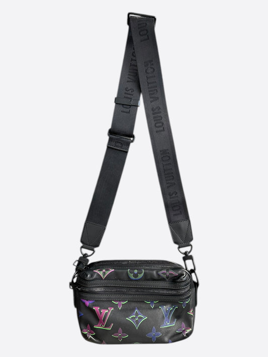 Louis Vuitton Black & Multicolor Monogram Comet Messenger PM