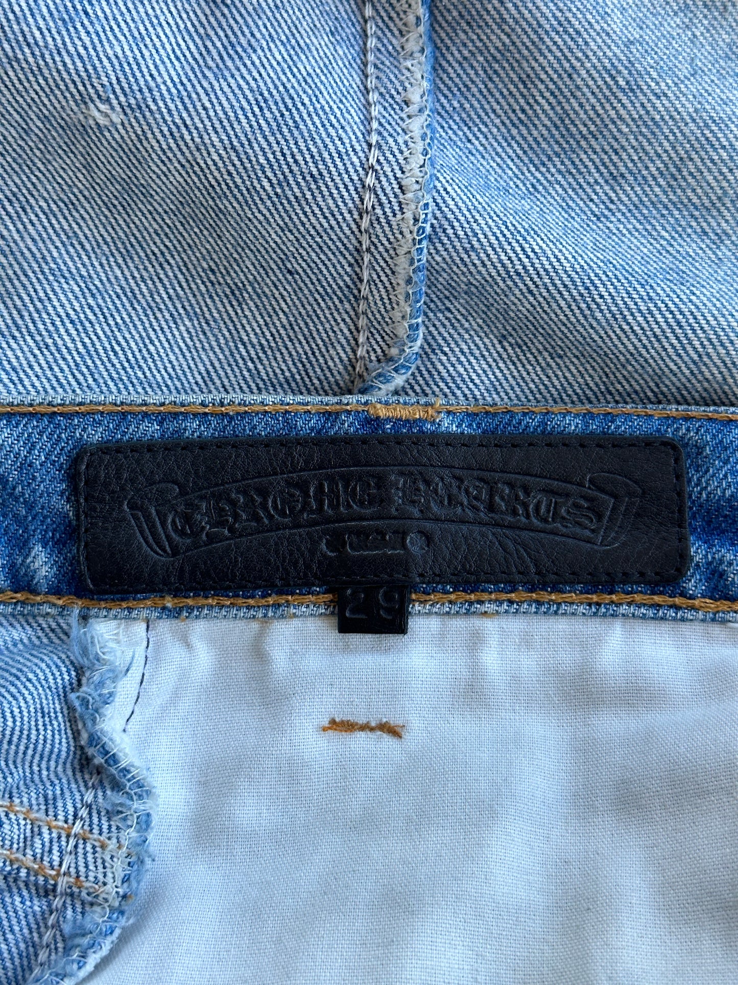 Chrome Hearts Levis Blue & Black Cross Patch Jeans