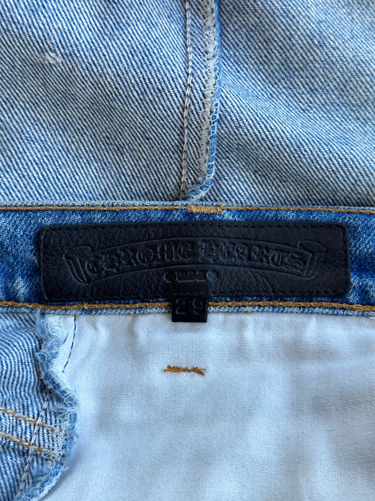 Chrome Hearts Levis Blue & Black Cross Patch Jeans