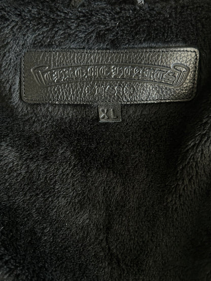 Chrome Hearts Black & White Striped Triple Cross Racing Jacket