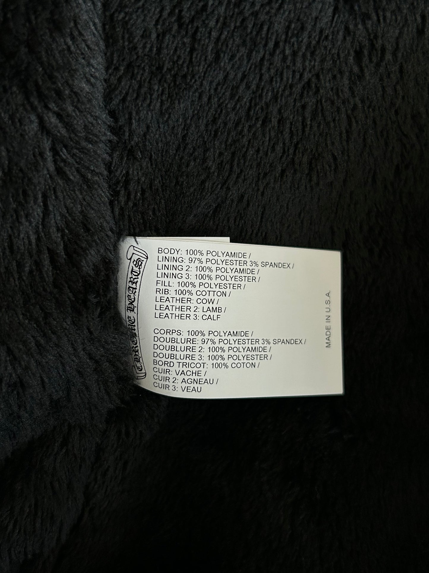 Chrome Hearts Black & White Striped Triple Cross Racing Jacket