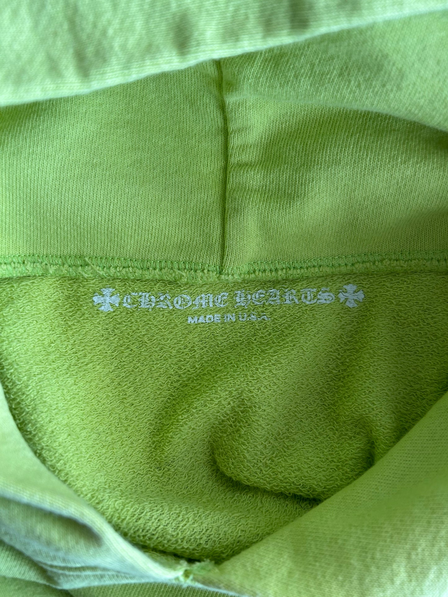 Chrome Hearts Matty Boy Lime Green Chainlink Hoodie