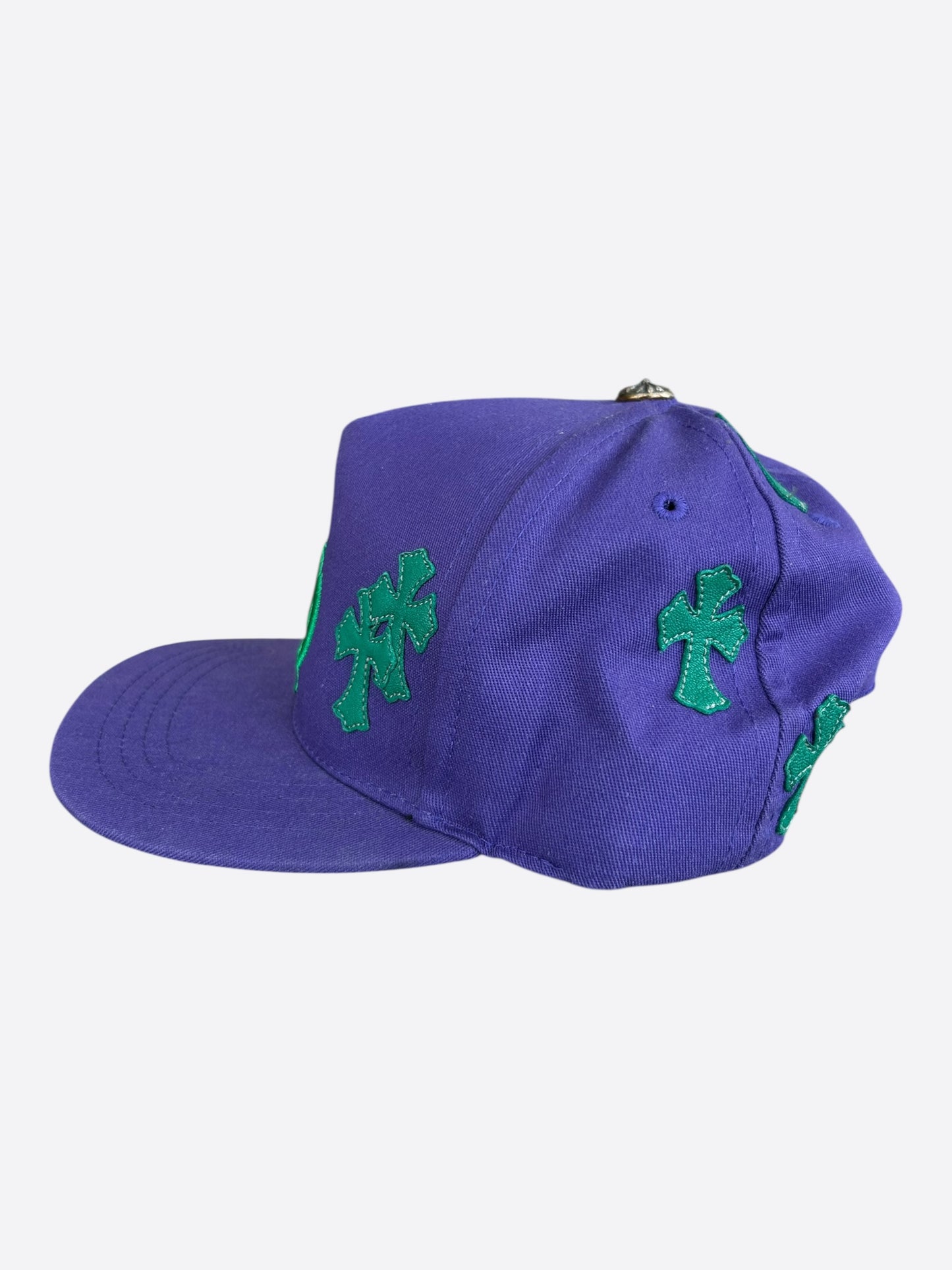 Chrome Hearts Purple & Green Cross Patch Hat