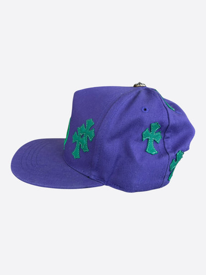 Chrome Hearts Purple & Green Cross Patch Hat