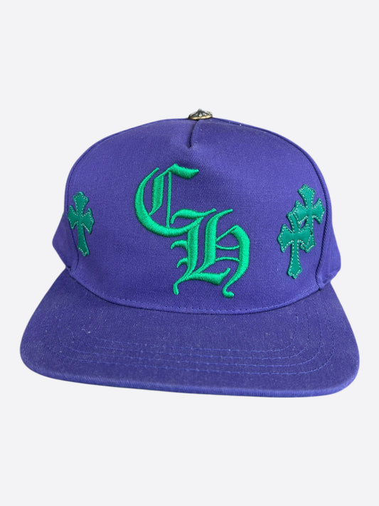 Chrome Hearts Purple & Green Cross Patch Hat