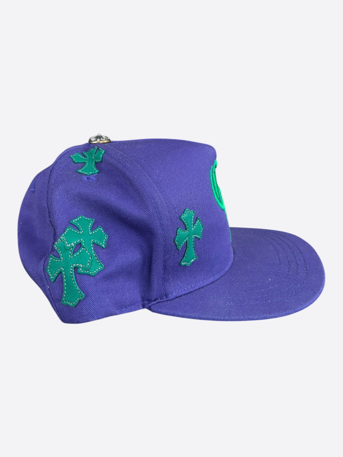 Chrome Hearts Purple & Green Cross Patch Hat