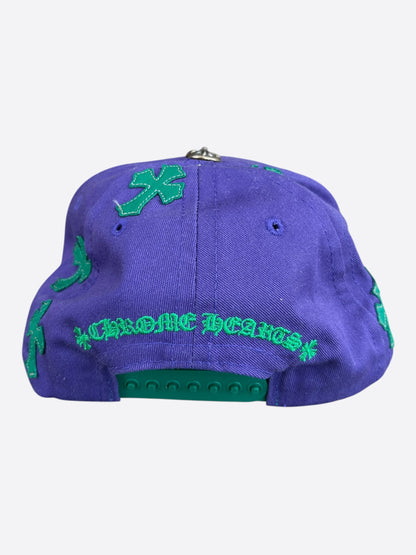 Chrome Hearts Purple & Green Cross Patch Hat