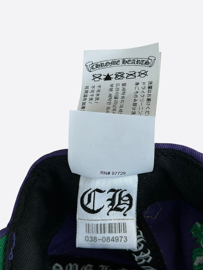 Chrome Hearts Purple & Green Cross Patch Hat