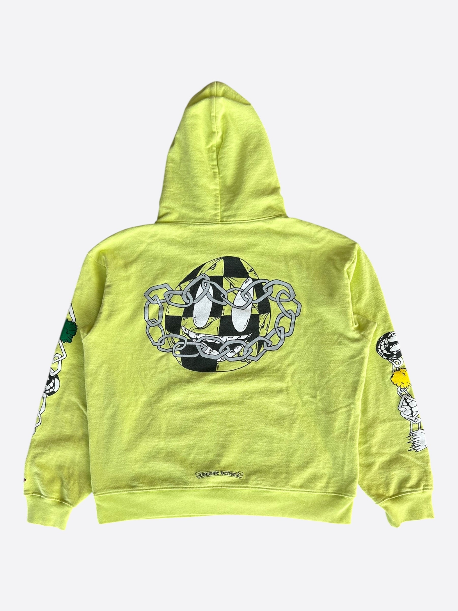 Chrome Hearts Matty Boy Lime Green Chainlink Hoodie – Savonches