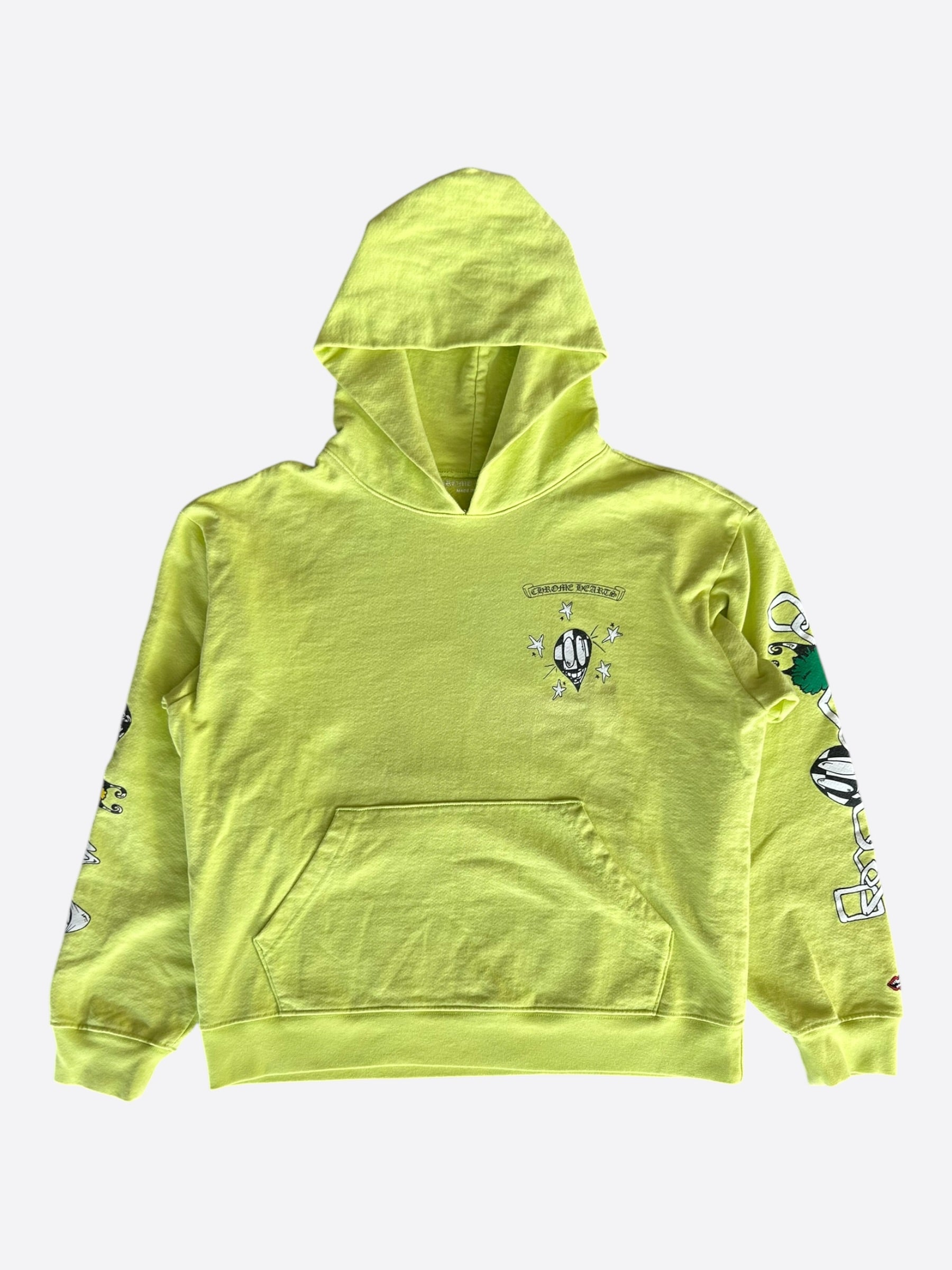 Chrome Hearts Matty Boy Lime Green Chainlink Hoodie – Savonches