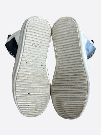 Rick Owens Chrome Hearts Metallic Silver & White Geobaskets