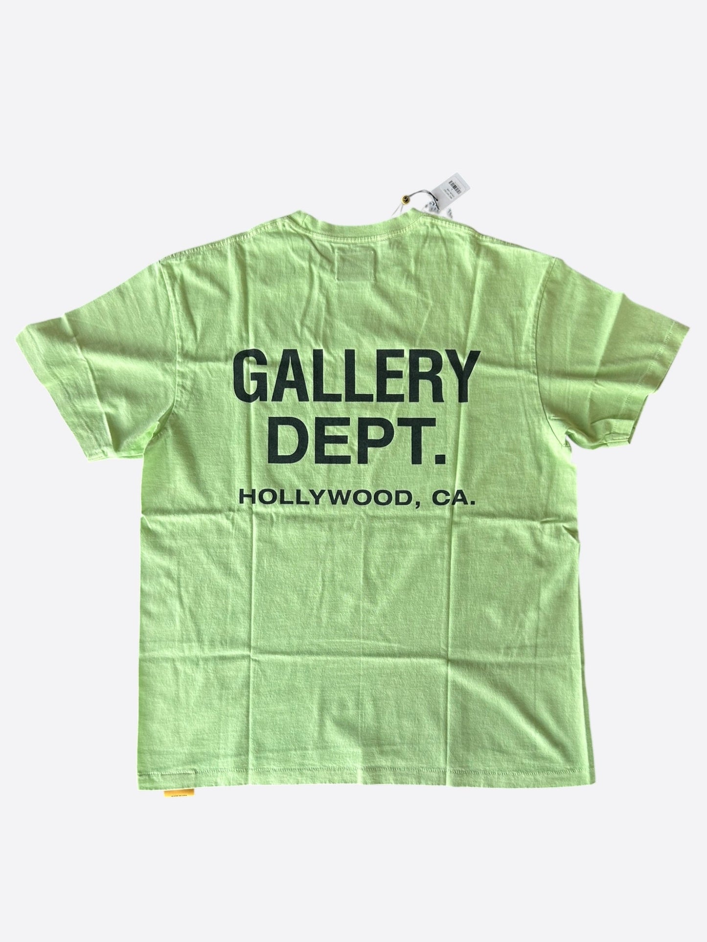 Gallery Dept Lime Green & Black Souvenir Logo T-Shirt