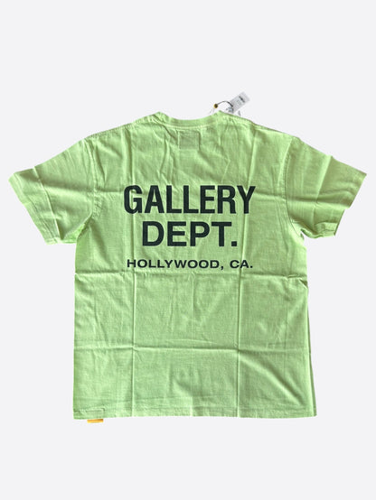 Gallery Dept Lime Green & Black Souvenir Logo T-Shirt