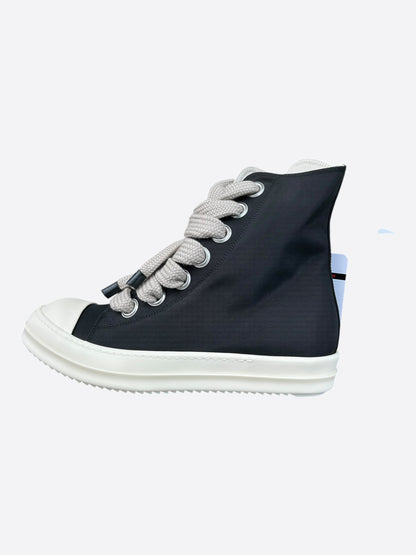 Rick Owens Black & White Jumbo Lace High Top Sneakers