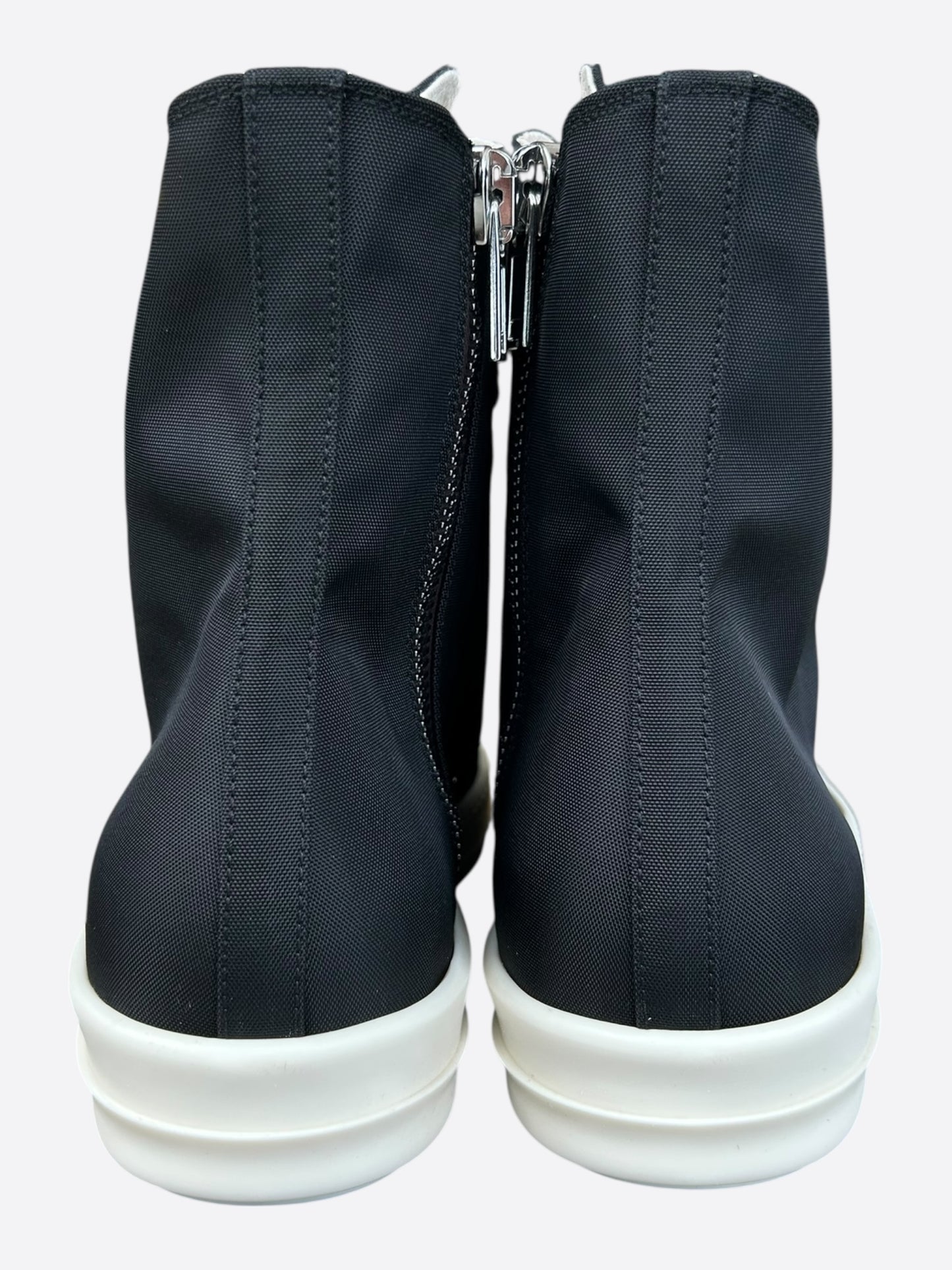 Rick Owens Black & White Jumbo Lace High Top Sneakers