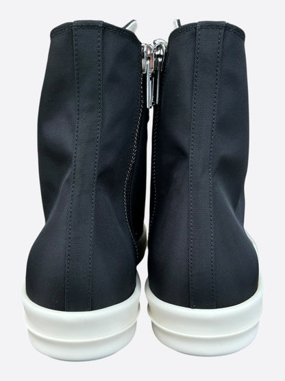 Rick Owens Black & White Jumbo Lace High Top Sneakers