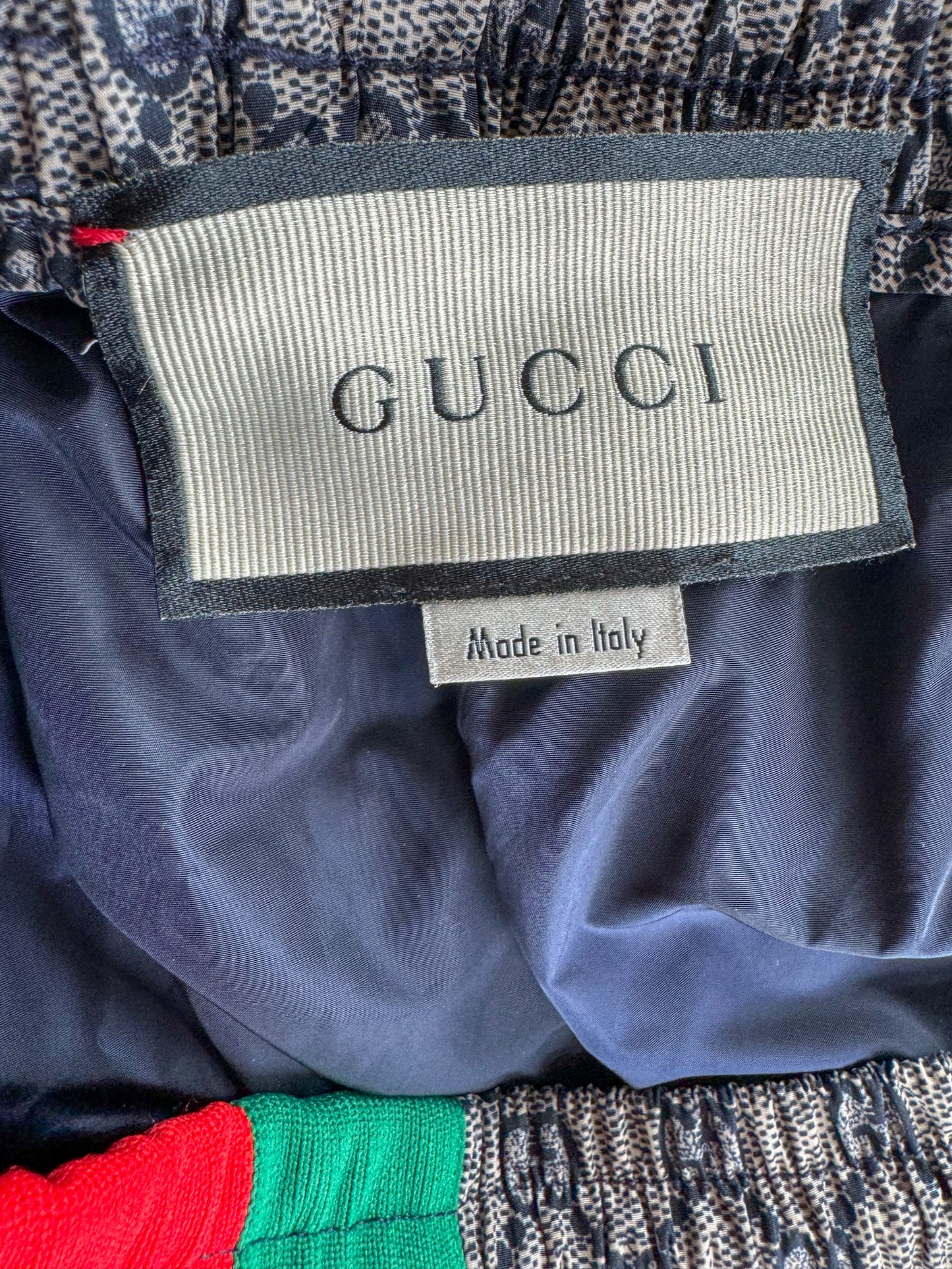 Gucci Beige GG Monogram Striped Pants