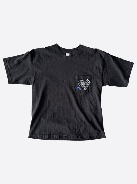 Chrome Hearts Black & Blue Spiral Logo T-Shirt