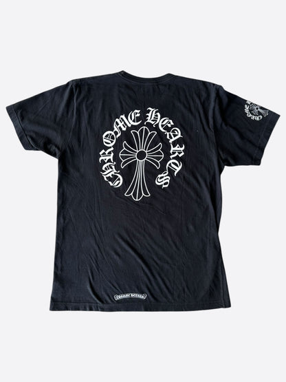 Chrome Hearts Black & White Cross Logo T-Shirt