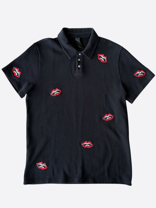 Chrome Hearts Matty Black Chomper Polo T-Shirt