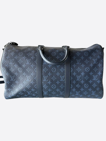Louis Vuitton Blue Shadow Monogram Keepall 50