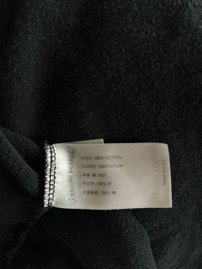Chrome Hearts Black & White Cross Jacquard Horseshoe Logo Zip Hoodie