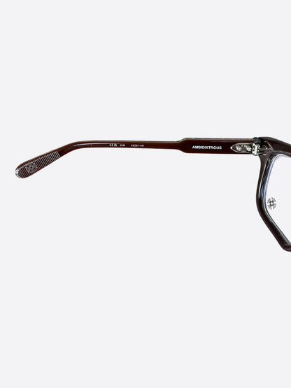 Chrome Hearts Brown & Silver Ambidixtrous Glasses