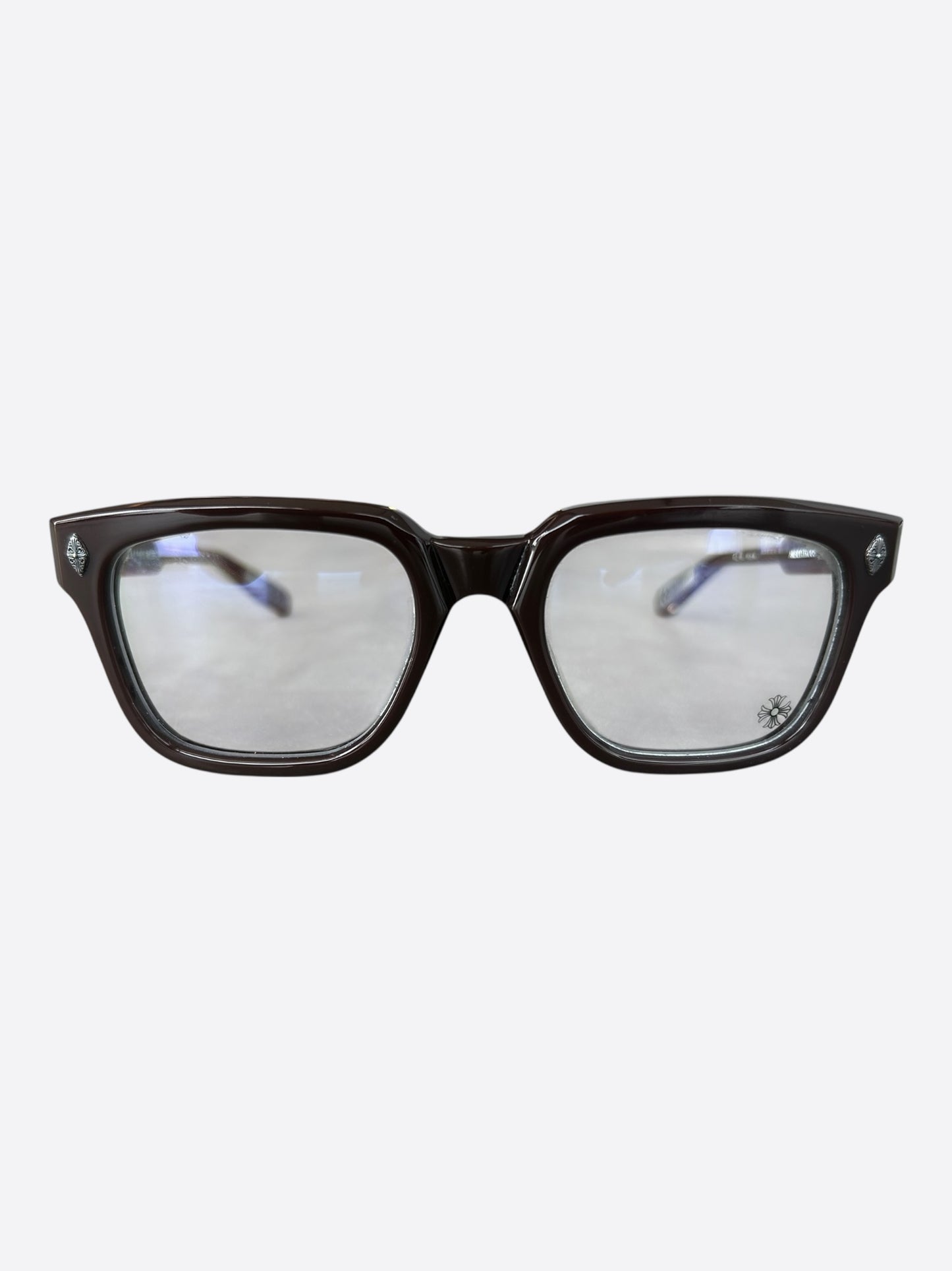Chrome Hearts Brown & Silver Ambidixtrous Glasses