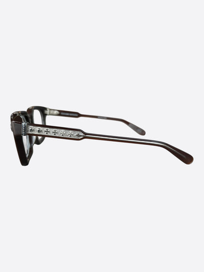 Chrome Hearts Brown & Silver Ambidixtrous Glasses