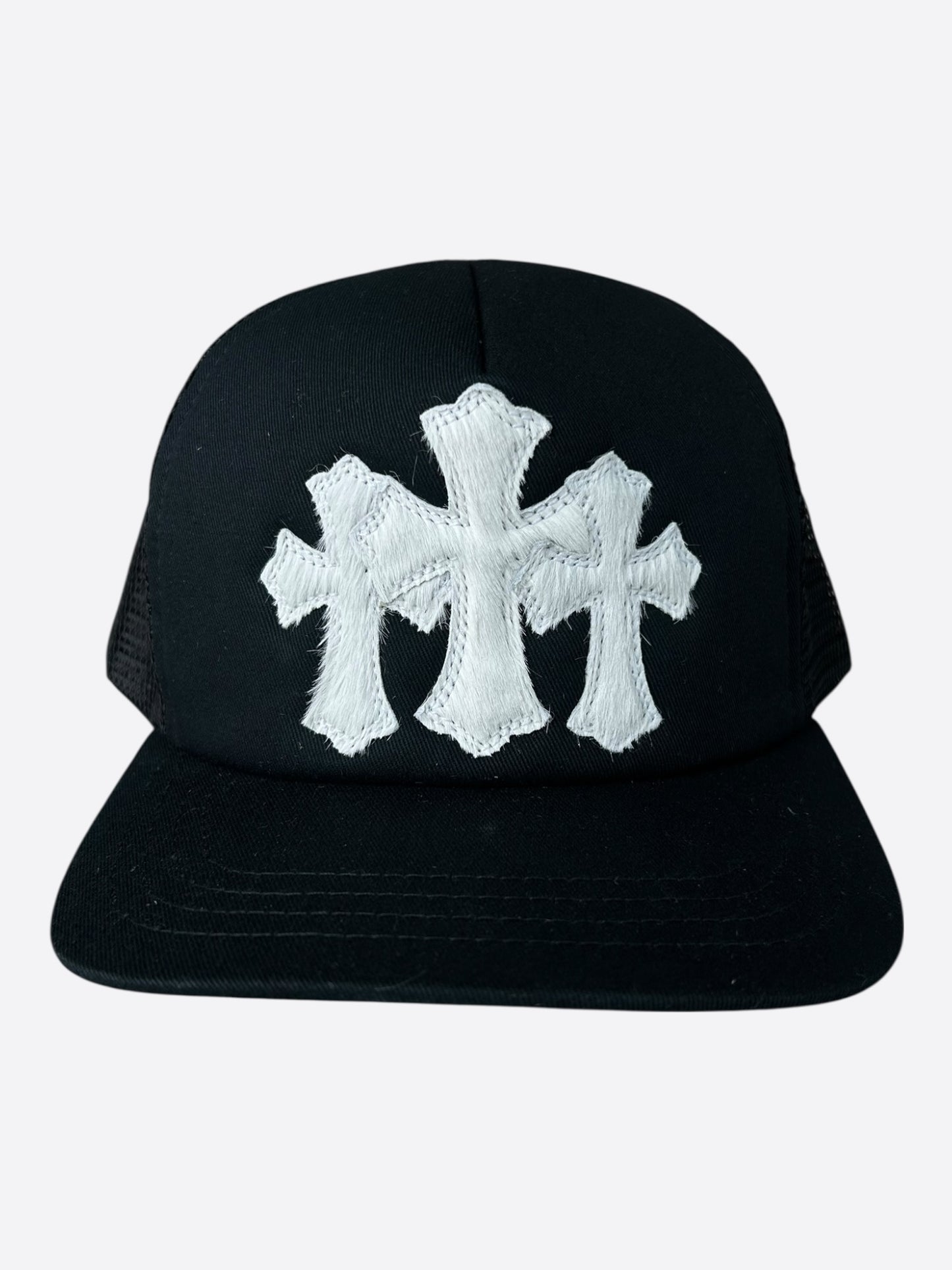 Chrome Hearts Black & White Cross Patch Hat