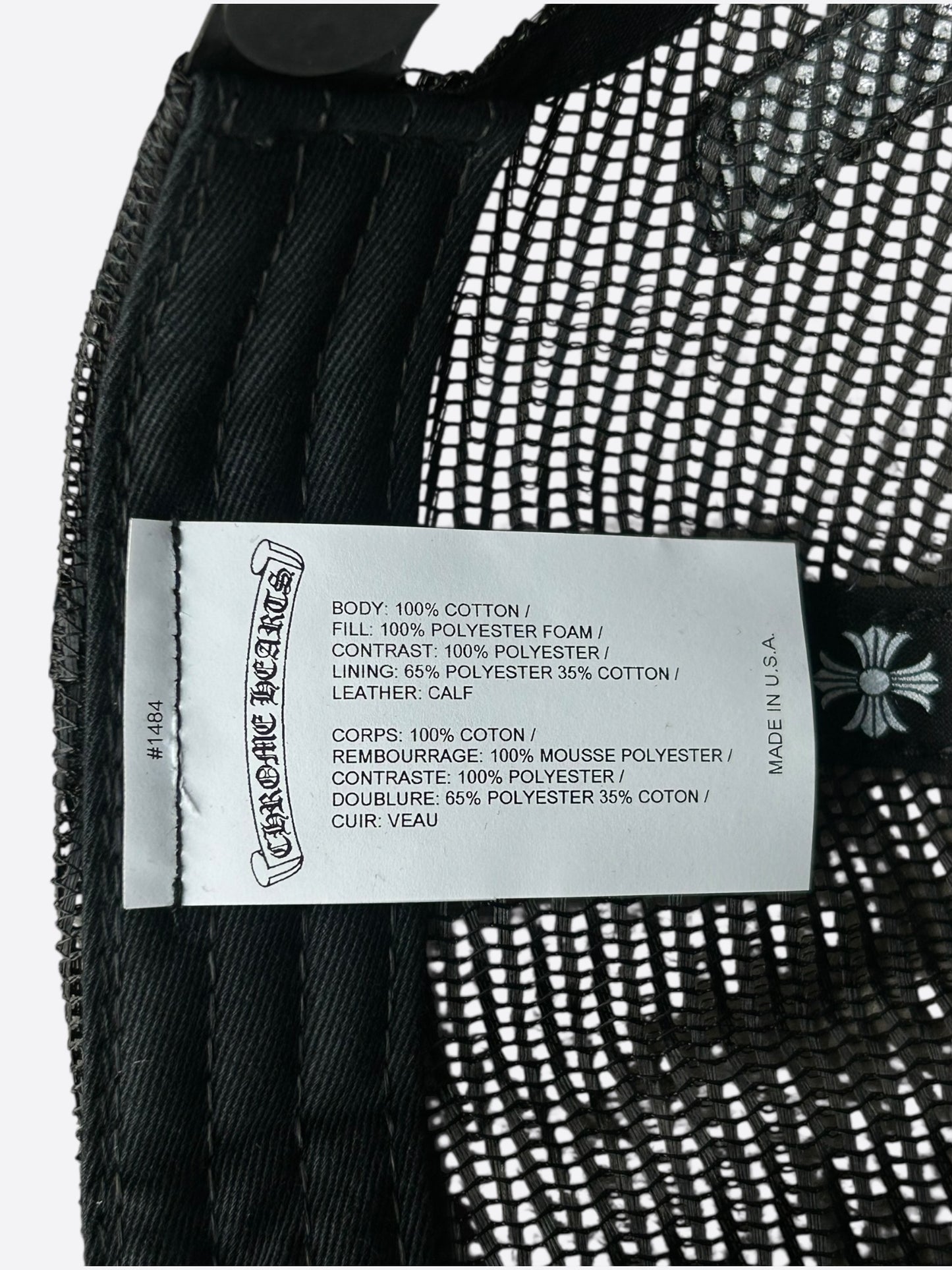 Chrome Hearts Black & White Cross Patch Hat