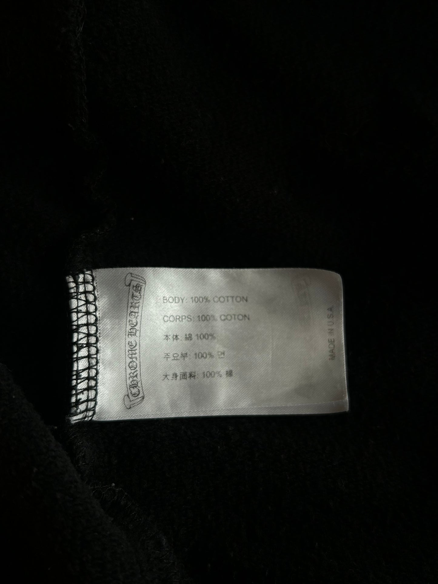 Chrome Hearts Black Gradient Circle Logo Zip Hoodie