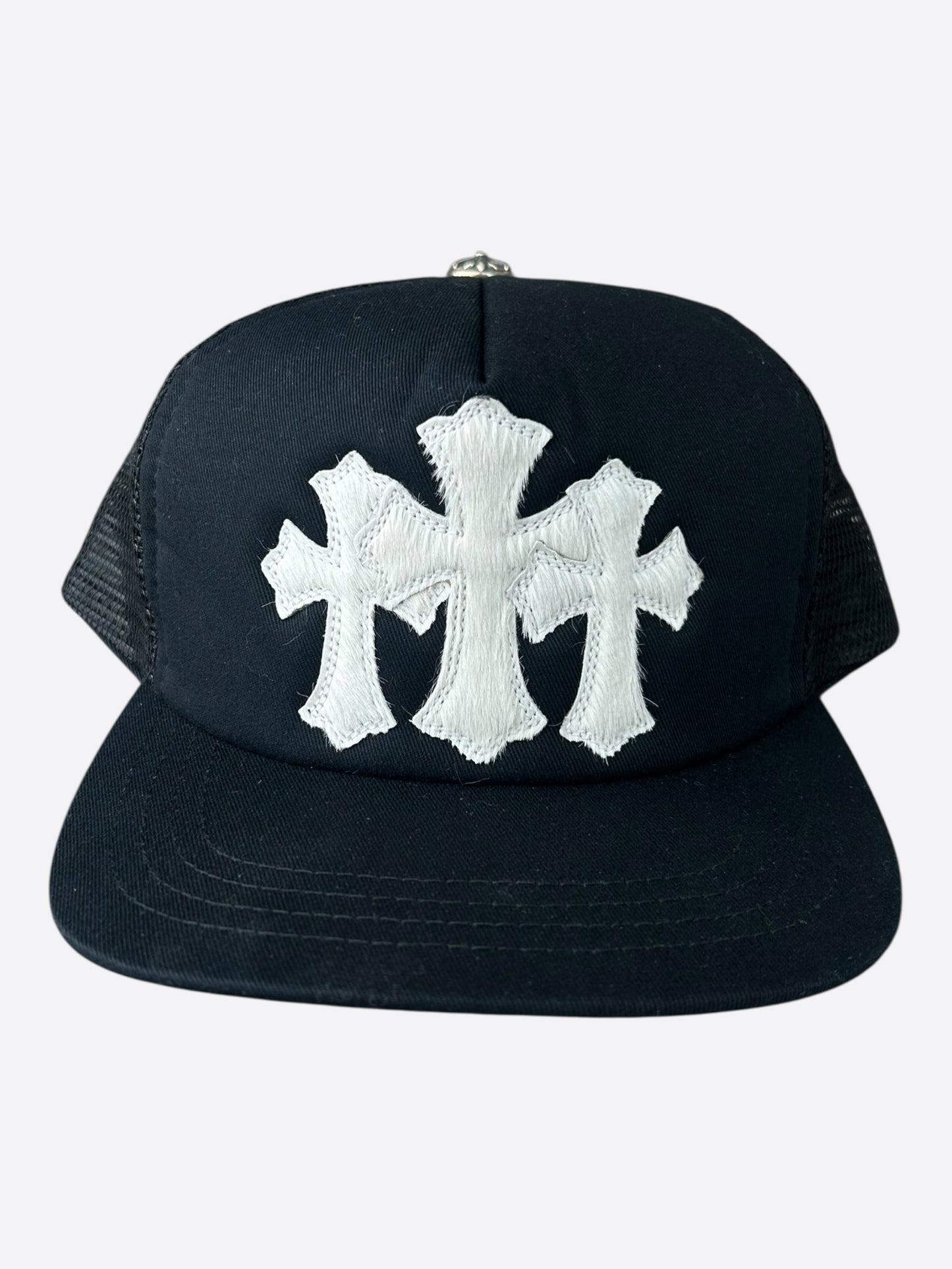 Chrome Hearts Black & White Cross Patch Hat