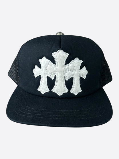Chrome Hearts Black & White Cross Patch Hat