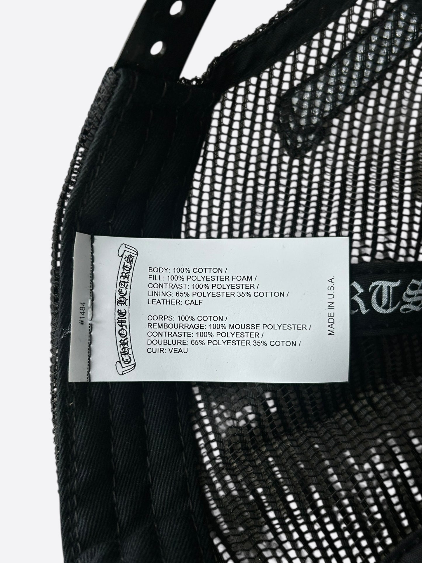 Chrome Hearts Black & White Cross Patch Hat