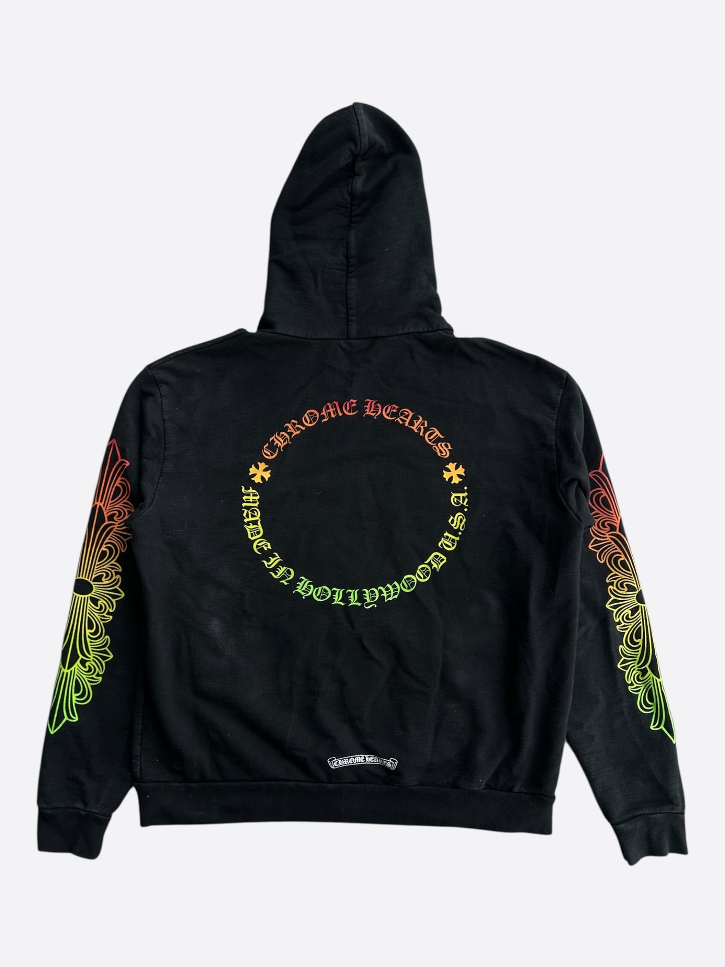 Chrome Hearts Black Gradient Circle Logo Zip Hoodie