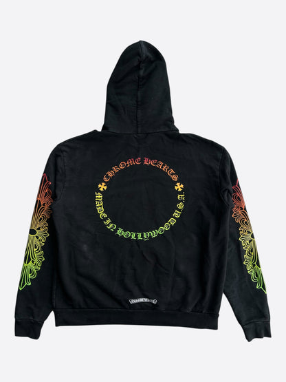 Chrome Hearts Black Gradient Circle Logo Zip Hoodie