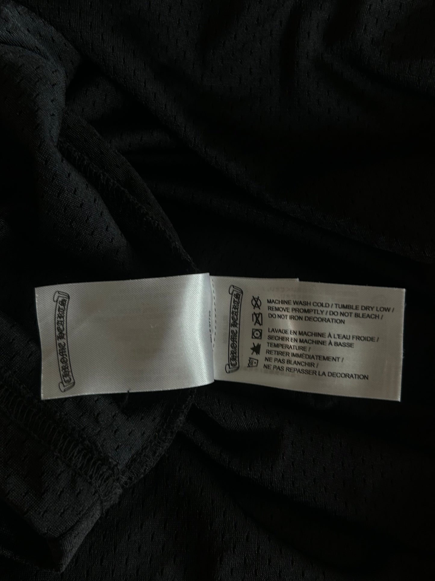 Chrome Hearts Black & White Floral Nylon Mesh Longsleeve Jersey