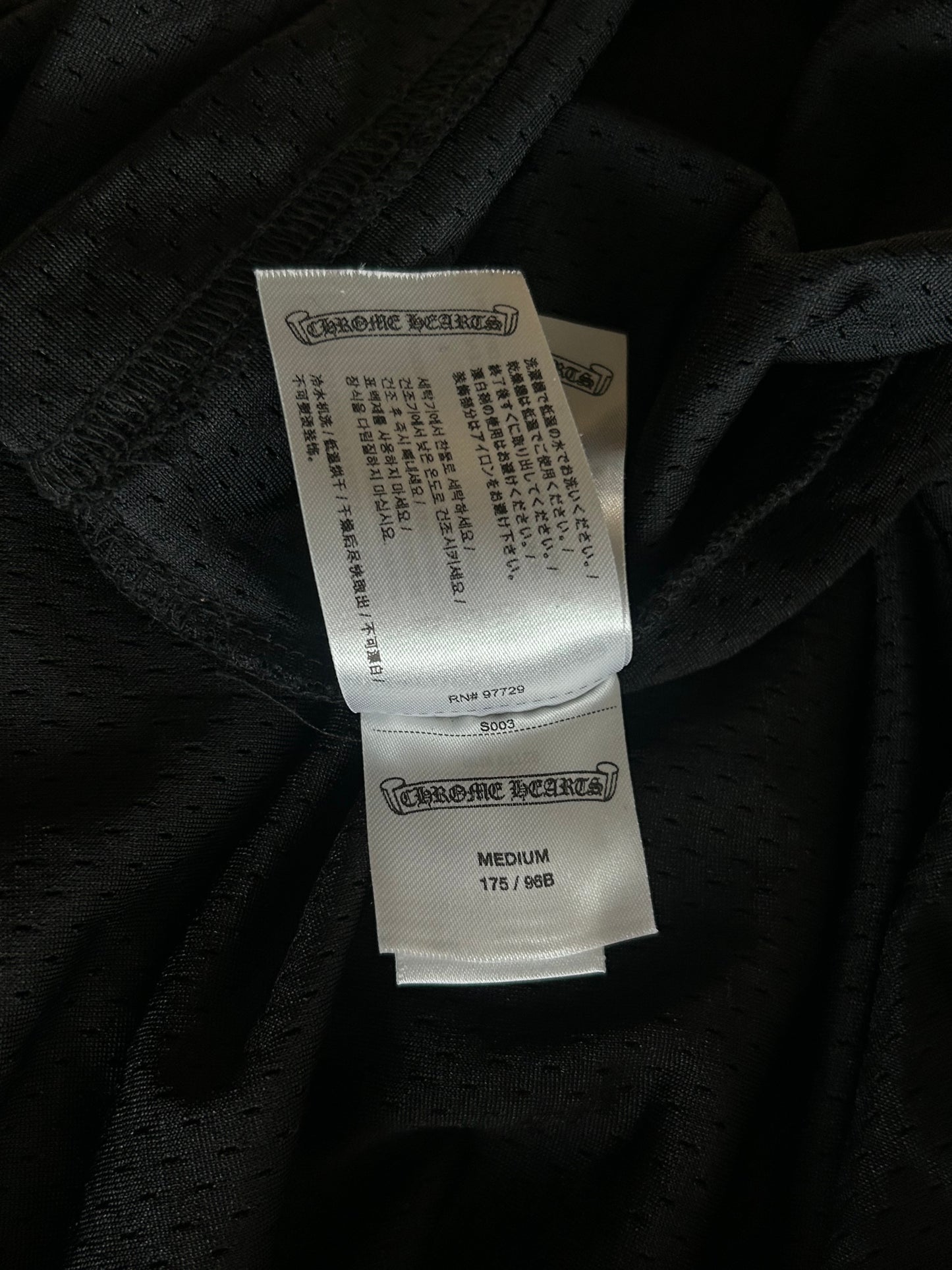 Chrome Hearts Black & White Floral Nylon Mesh Longsleeve Jersey