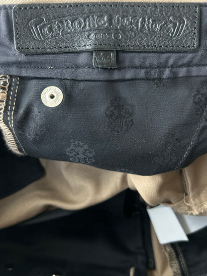 Chrome Hearts Tan Black & Checkered Cross Patch Chino Pants