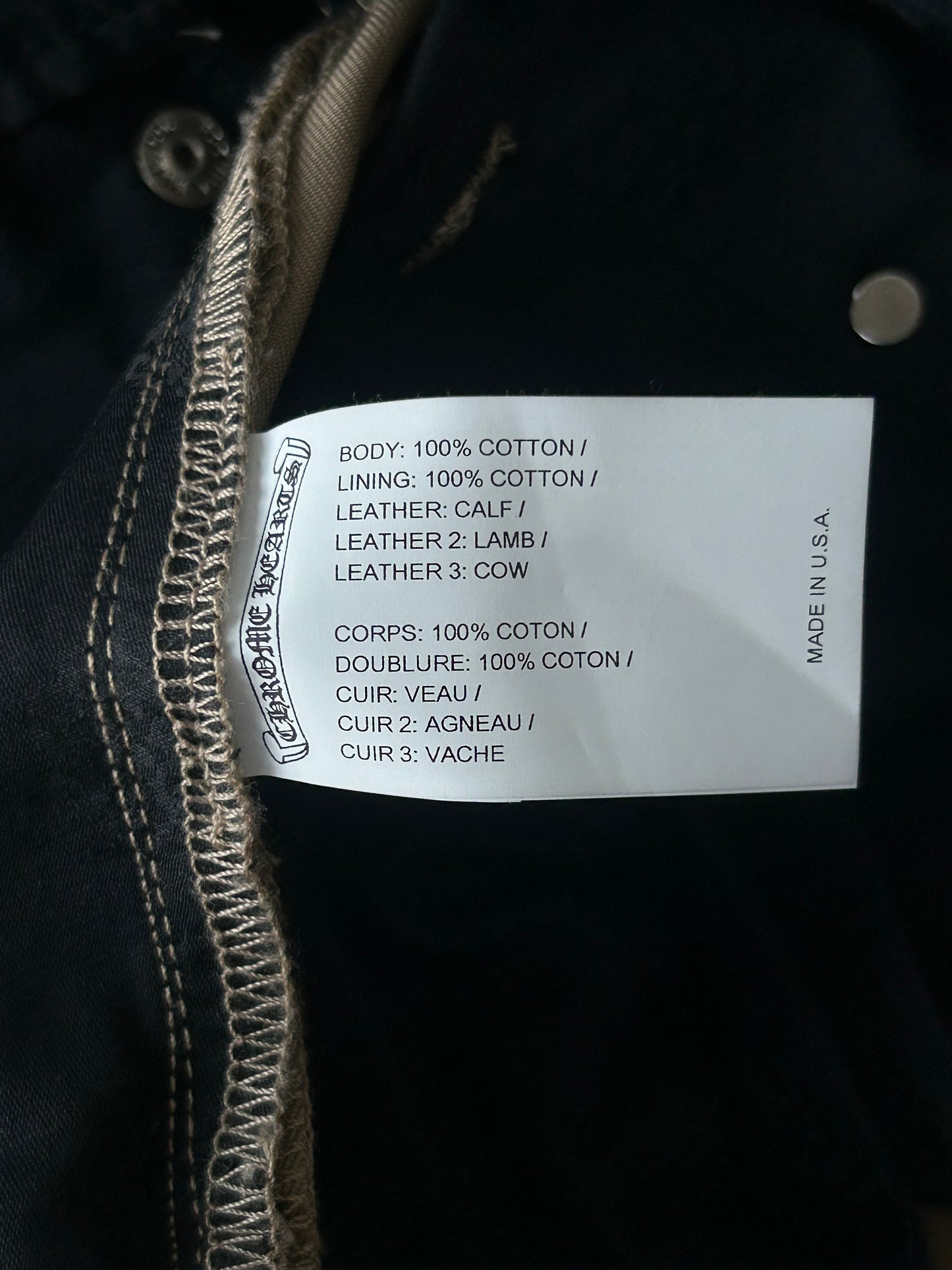 Chrome Hearts Tan Black & Checkered Cross Patch Chino Pants
