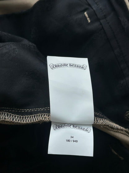 Chrome Hearts Tan Black & Checkered Cross Patch Chino Pants