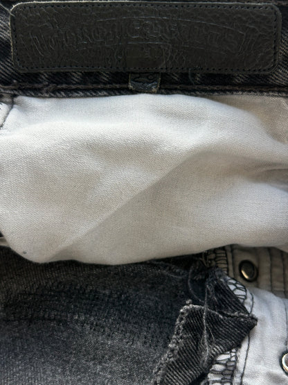 Chrome Hearts Levis Grey & Black Cross Patch Jeans