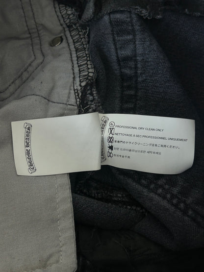 Chrome Hearts Levis Grey & Black Cross Patch Jeans