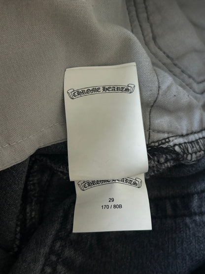 Chrome Hearts Levis Grey & Black Cross Patch Jeans