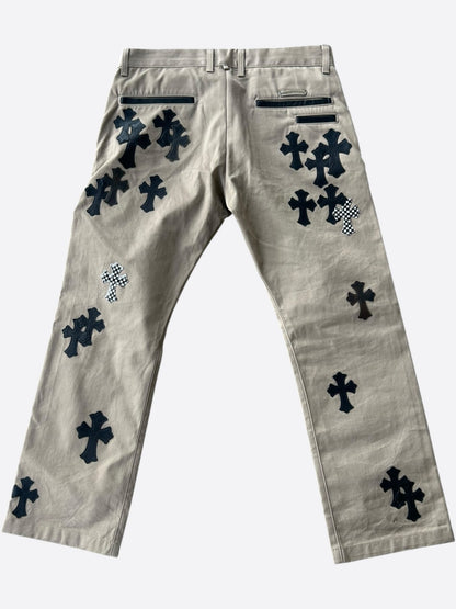 Chrome Hearts Tan Black & Checkered Cross Patch Chino Pants