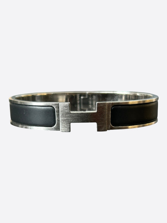 Hermes Pallaium & Black Clic Clac H Bracelet